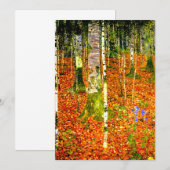 Gustav Klimt Berk bomen Kaart (Voorkant / Achterkant)