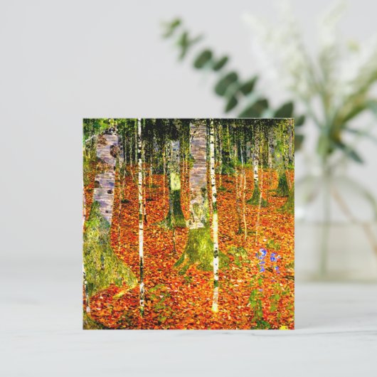 Gustav Klimt Berk bomen Kaart (Staand voorkant)