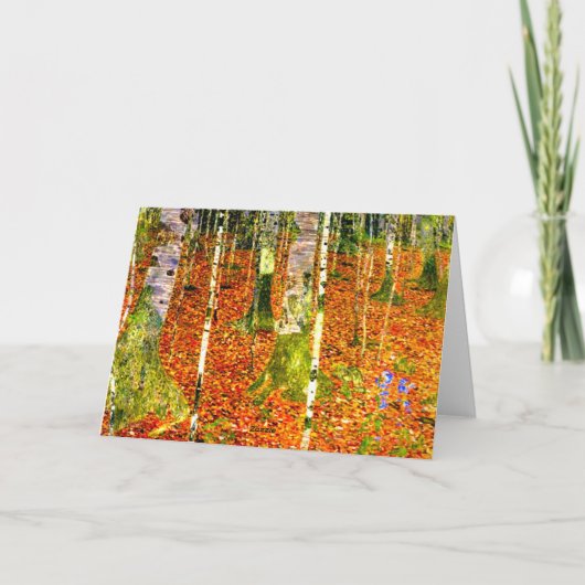 Gustav Klimt Berkebomen (Achterkant)