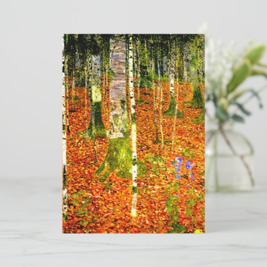 Gustav Klimt Berkebomen Kaart (Staand voorkant)