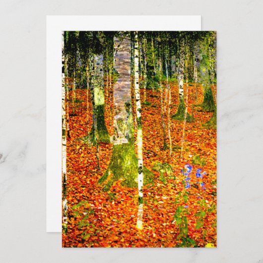 Gustav Klimt Berkebomen Kaart (Voorkant / Achterkant)