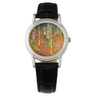 Gustav Klimt Berkenbomen Horloge