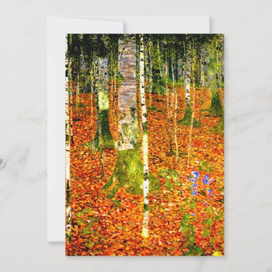 Gustav Klimt Berkenbomen Kaart (Voorkant)