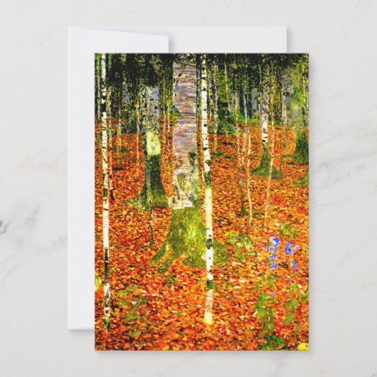 Gustav Klimt Berkenbomen Kaart (Voorkant)