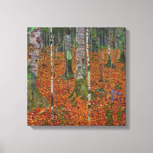 Gustav Klimt - Berkenbos Canvas Afdruk (Voorkant)