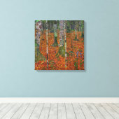 Gustav Klimt - Berkenbos Canvas Afdruk (Insitu (Houten vloer))