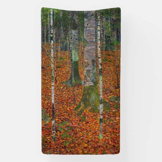Gustav Klimt - Berkenbos Spandoek (Verticaal)