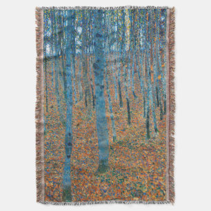 Gustav Klimt Beukenbos Vintage Fijne Kunst Deken