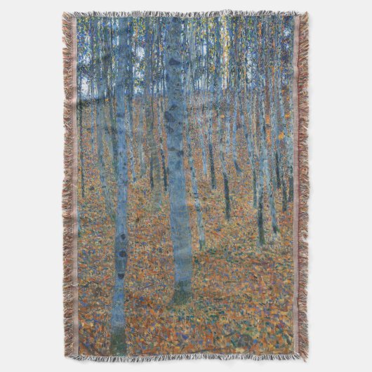 Gustav Klimt Beukenbos Vintage Fijne Kunst Deken (Voorkant Verticaal)