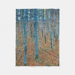 Gustav Klimt Beukenbos Vintage Fijne Kunst Fleece Deken