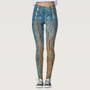 Gustav Klimt Beukenbos Vintage Fijne Kunst Leggings