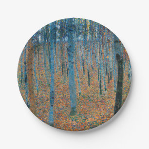 Gustav Klimt Beukenbos Vintage Fijne Kunst Papieren Bordje