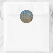 Gustav Klimt Beukenbos Vintage Fijne Kunst Ronde Sticker (Tas)