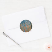 Gustav Klimt Beukenbos Vintage Fijne Kunst Ronde Sticker (Envelop)