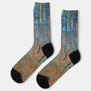Gustav Klimt Beukenbos Vintage Fijne Kunst Sokken