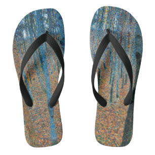 Gustav Klimt Beukenbos Vintage Fijne Kunst Teenslippers