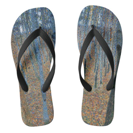 Gustav Klimt Beukenbos Vintage Fijne Kunst Teenslippers (Voetbed)