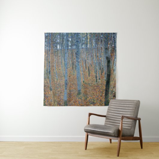 Gustav Klimt Beukenbos Vintage Fijne Kunst Wandkleed (In situ)