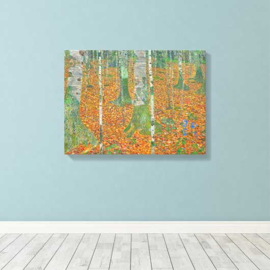 Gustav Klimt - Birch Forest Canvas Afdruk (Insitu (Houten vloer))