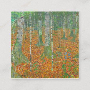 Gustav Klimt - Birch Forest Vierkante Visitekaartje