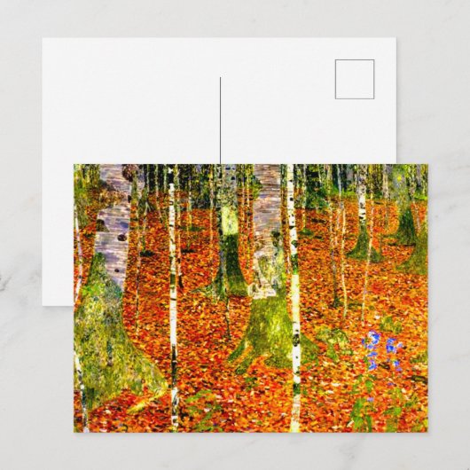 Gustav Klimt Birch Trees Briefkaart (Voorkant / Achterkant)