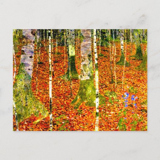Gustav Klimt Birch Trees Briefkaart (Voorkant)