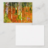 Gustav Klimt Birch Trees Informatiekaartje (Voorkant / Achterkant)