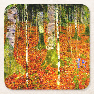 Gustav Klimt Birch Trees Kartonnen Onderzetters