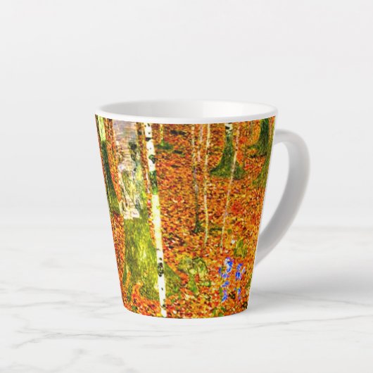Gustav Klimt Birch Trees Latte Mok (Rechterhoek)