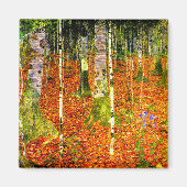 Gustav Klimt Birch Trees Magneet (Voorkant)