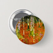 Gustav Klimt Birch Trees Ronde Button 5,7 Cm (Voorkant /achterkant)