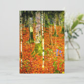 Gustav Klimt Birch Trees Save The Date (Staand voorkant)