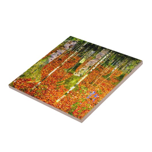 Gustav Klimt Birch Trees Tegeltje (Zijkant)