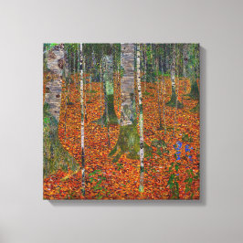 Gustav Klimt - Birch Wood Canvas Afdruk