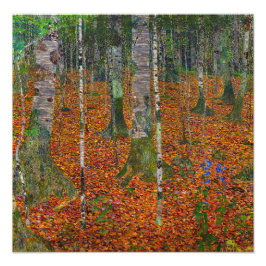 Gustav Klimt - Birch Wood Foto Afdruk