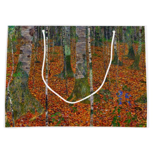 Gustav Klimt - Birch Wood Groot Cadeauzakje (Voorkant)