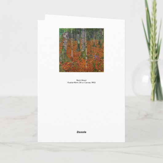 Gustav Klimt - Birch Wood Kaart (Achterkant)