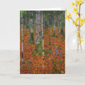 Gustav Klimt - Birch Wood Kaart (Gele Bloem)