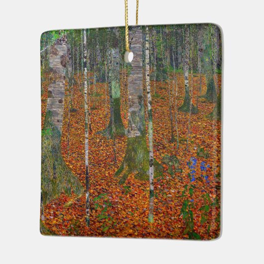 Gustav Klimt - Birch Wood Keramisch Ornament (Links)