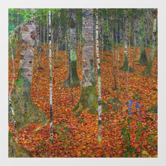 Gustav Klimt - Birch Wood Raamsticker (Vel)