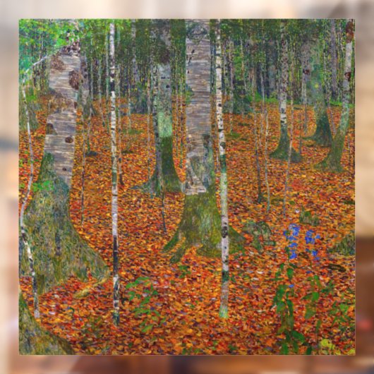Gustav Klimt - Birch Wood Raamsticker (Vel 2)