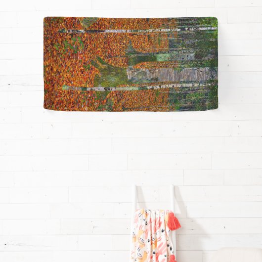 Gustav Klimt - Birch Wood Spandoek (Insitu)