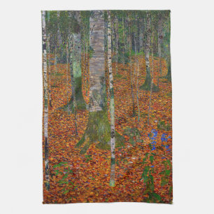Gustav Klimt - Birch Wood Theedoek