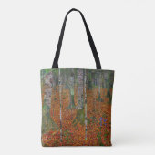 Gustav Klimt - Birch Wood Tote Bag (Achterkant)