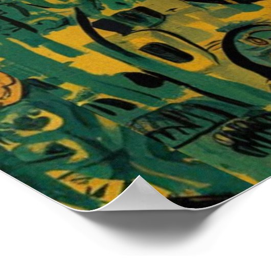  Gustav Klimt Black Cat in een bloementuin Poster (Hoek)