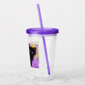 Gustav Klimt Black Kitten Acryl Drinkbeker (Links)