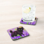 Gustav Klimt Black Kitten Bier Onderzetter (Rechterzijde)