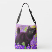 Gustav Klimt Black Kitten Crossbody Tas (Achterkant)