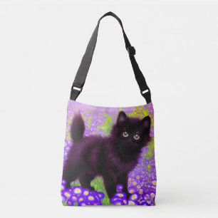 Gustav Klimt Black Kitten Crossbody Tas