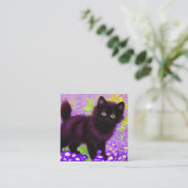 Gustav Klimt Black Kitten Informatiekaartje (Staand voorkant)
